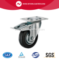 3.5'' Plate Swivel Rubber Iron core With brake Caster